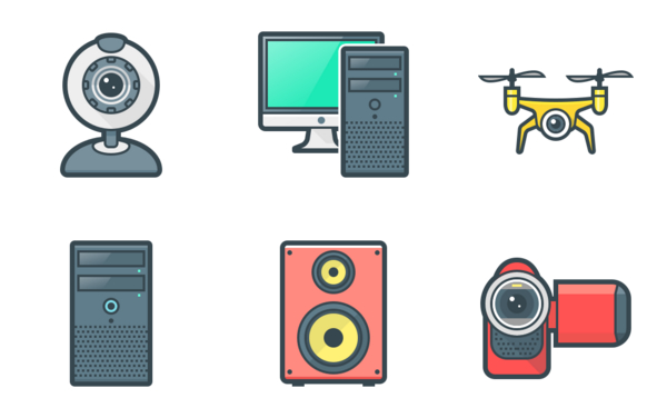 hardware devices and gadgets color