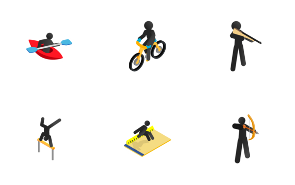 Summer sports  isometric Summer sports  isometric