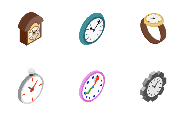 clocks  isometric