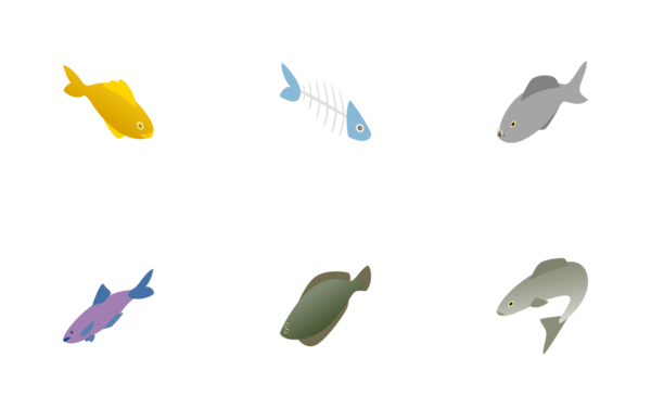 fish isometric fish isometric