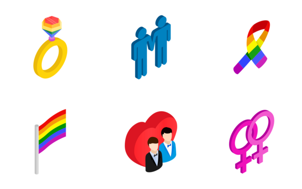 gay pride isometric gay pride isometric