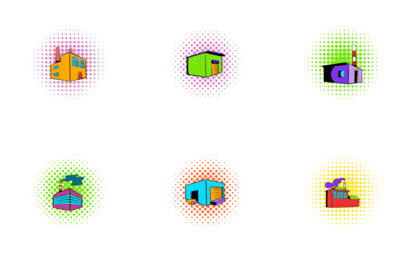 industrial factory building  comics