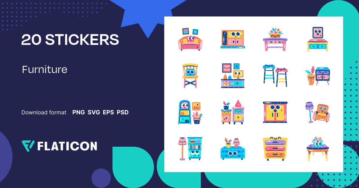 Pack of free Furniture stickers (SVG, PNG) | Flaticon