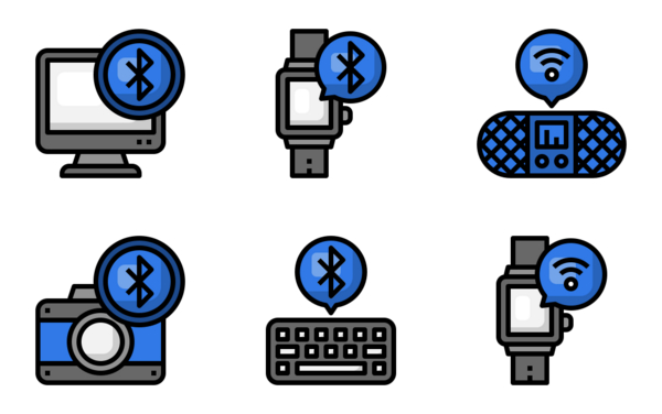 bluetooth and wifi filloutline