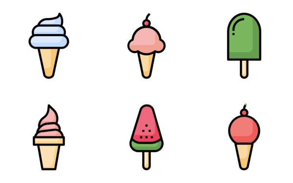 Ice cream filloutline