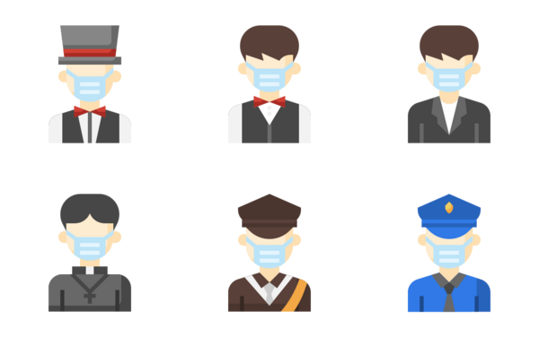 profession avatar man with mask flaticon