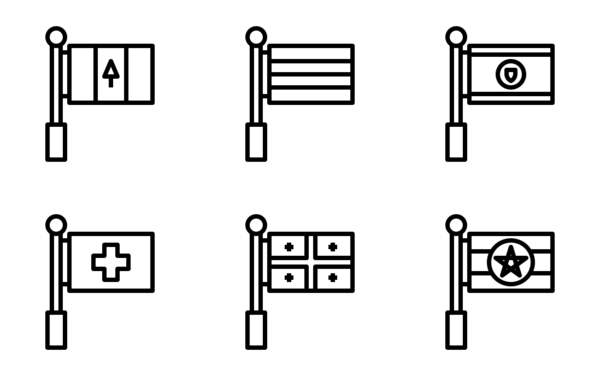 international flags outline