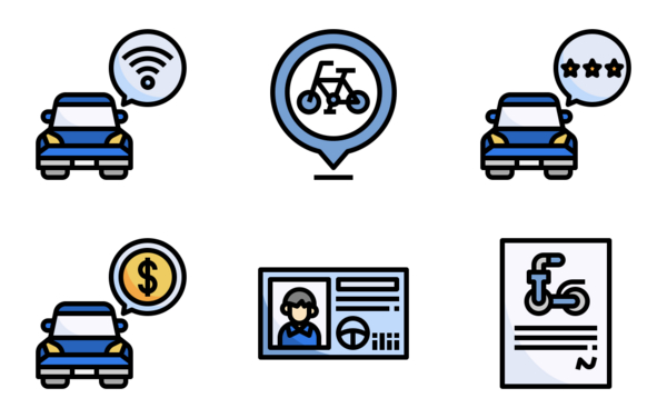 city transport rental filloutline city transport rental filloutline