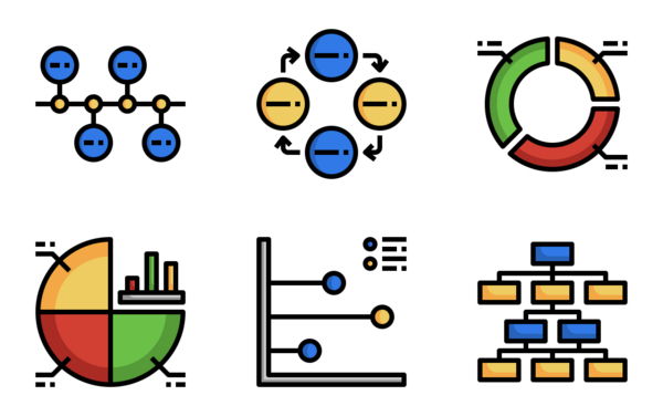 charts and diagrams filloutline