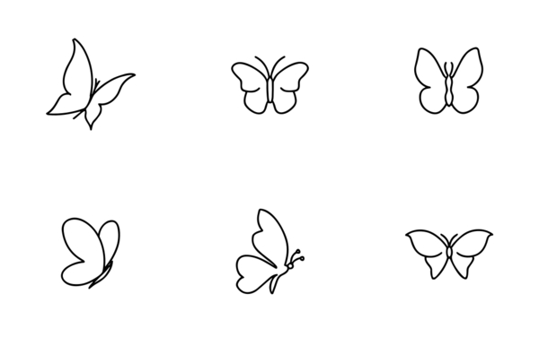 outline butterfly