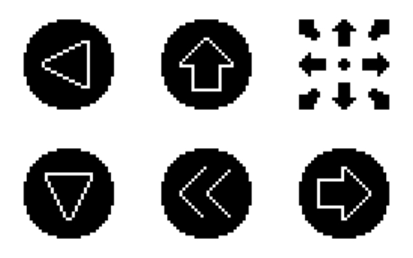 pixel art arrows solid