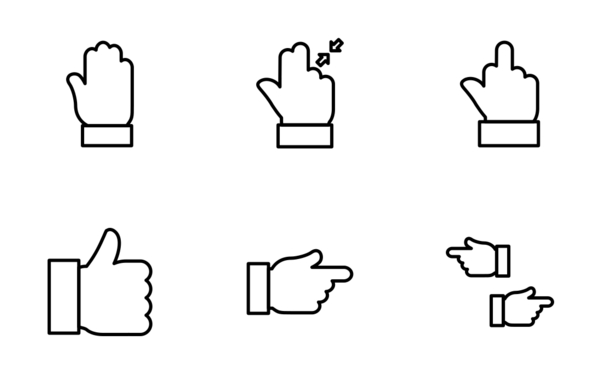 hand gesture line