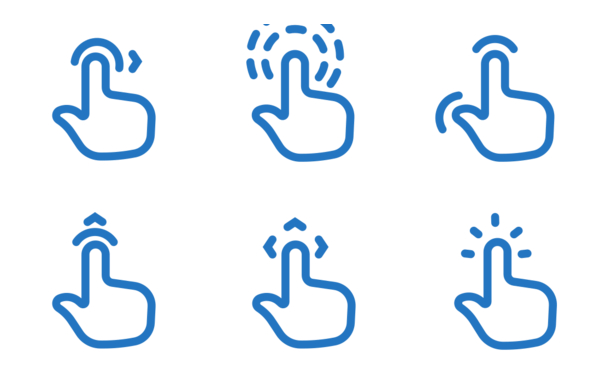 touch hand gestures 24px