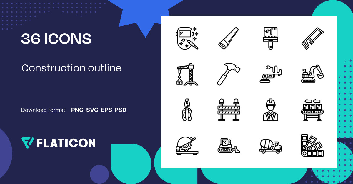 Construction outline Icon Pack | Outline | 36 .SVG Icons