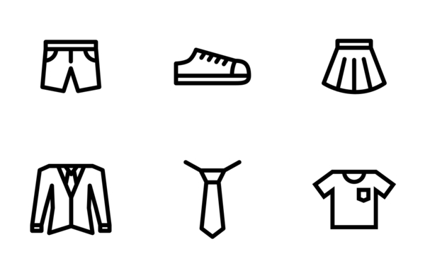 clothes outline set