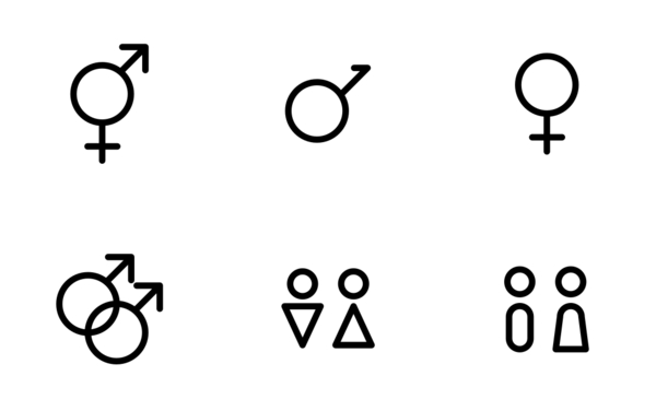 gender outline set