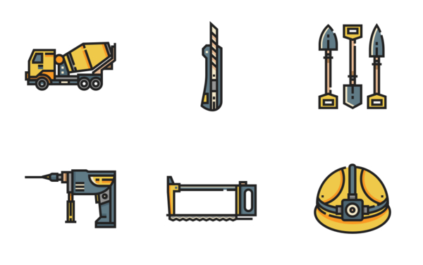 construction tool line color  foreman equipment