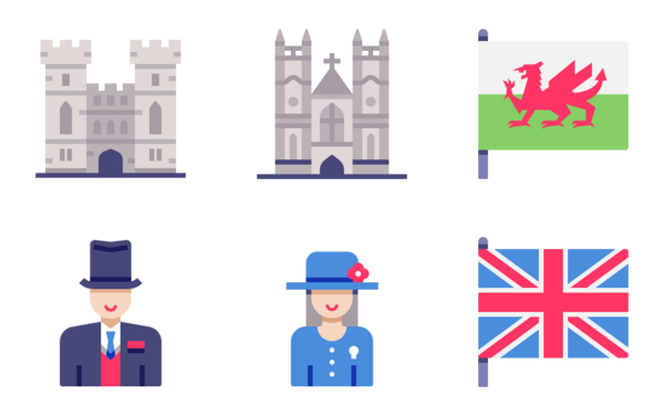 United kingdom elements flat for queen and country United kingdom elements flat for queen and country