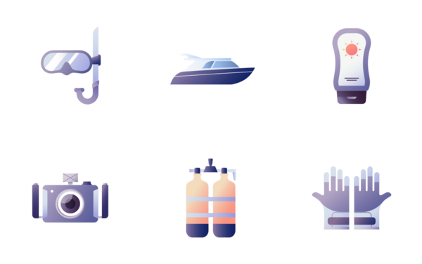 Diving equipment gradient ocean is calling Diving equipment gradient ocean is calling