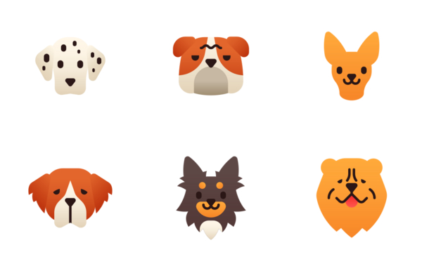 dog breed minimal  gradient