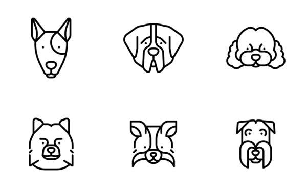 dog breed minimal  outline v2