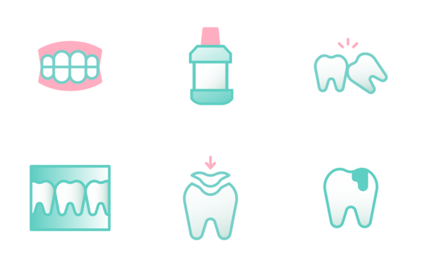 Dental care line color bright smile Dental care line color bright smile