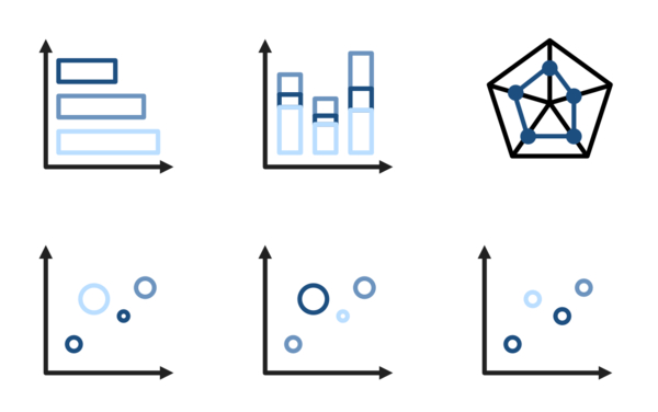 basic business chart pack outlined