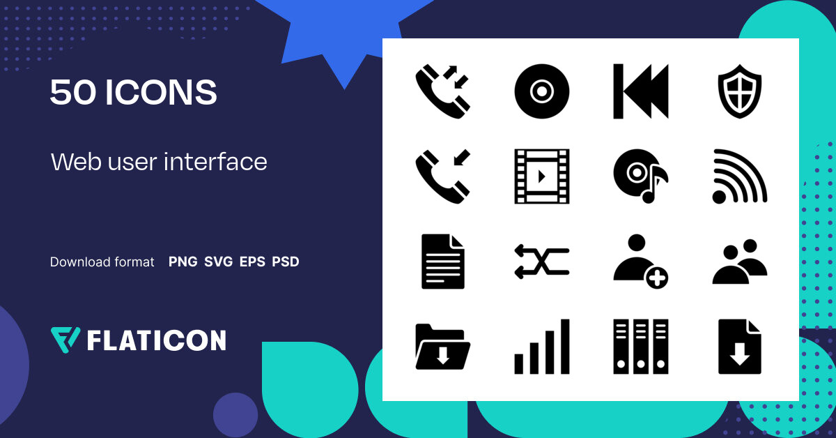 Web user interface Icon Pack | 50 .SVG Icons