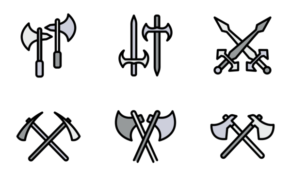 axes and sword