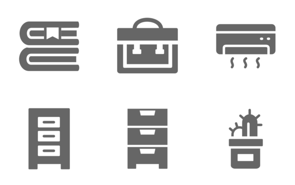 business office and work room  glyph monocolor