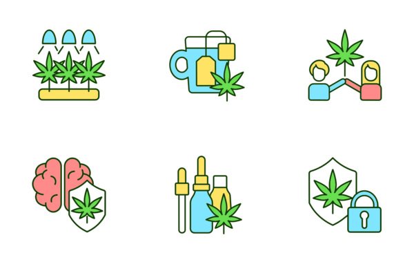 cannabis color filled cannabis color filled