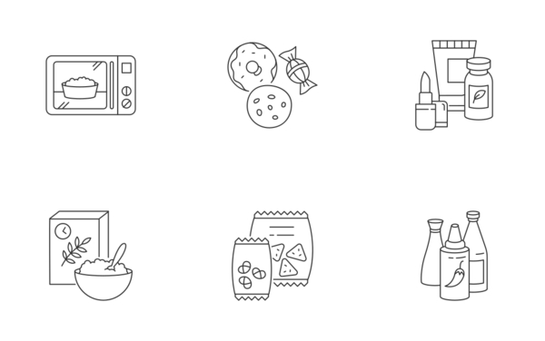 grocery store linear outline