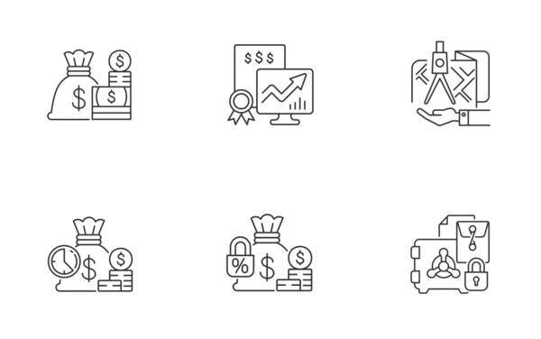 company assets types linear outline