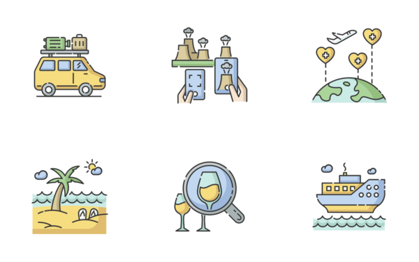 Rest and travel color filled