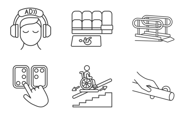 accessible city linear outline