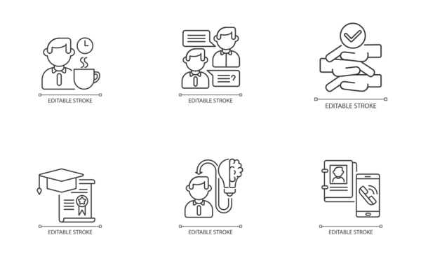 job vacancy linear outline