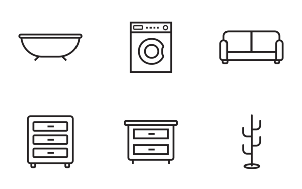 furniture linear outline