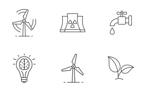 ecology and environment protection linear outline