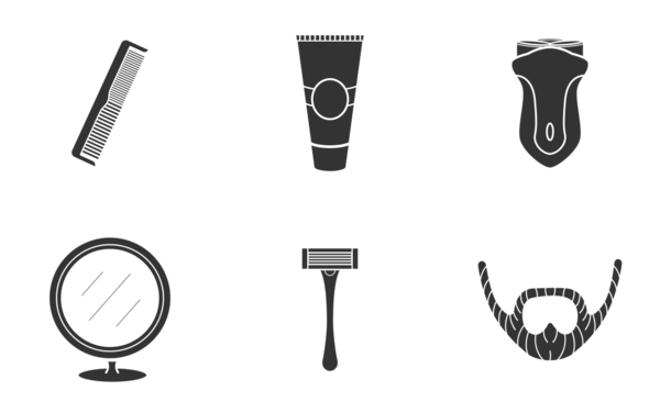 mens clothing and accessories glyph silhouettes