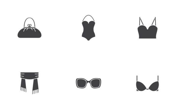 women accessories glyph silhouettes