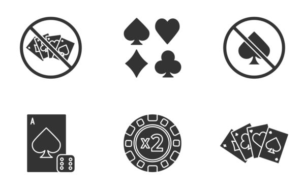 casino glyph silhouettes