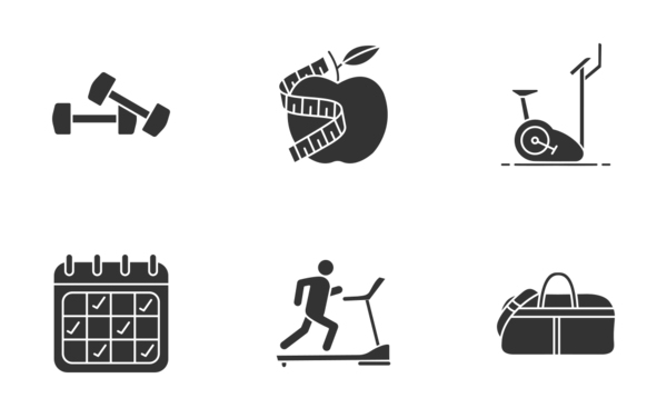 fitness glyph silhouettes fitness glyph silhouettes
