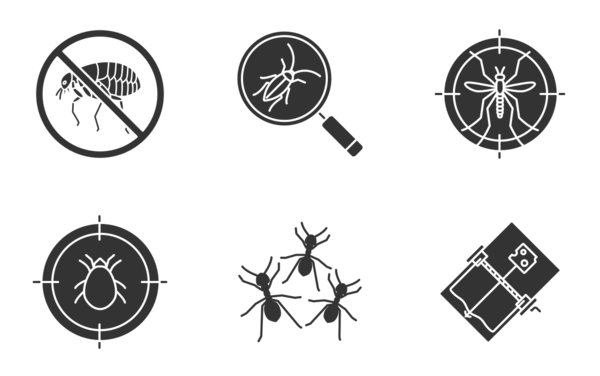 pest control glyph silhouettes