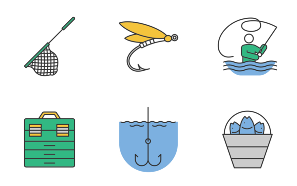 fishing supplies filled color fishing supplies filled color