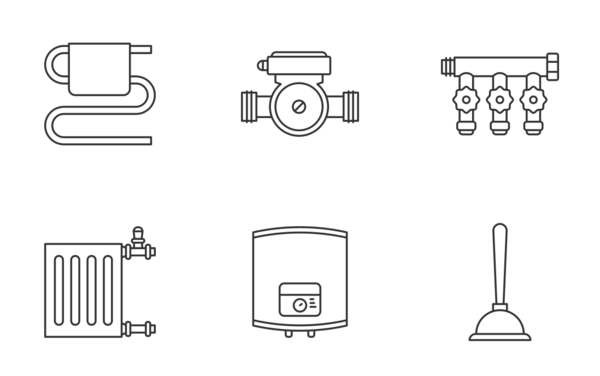 plumbing linear outline