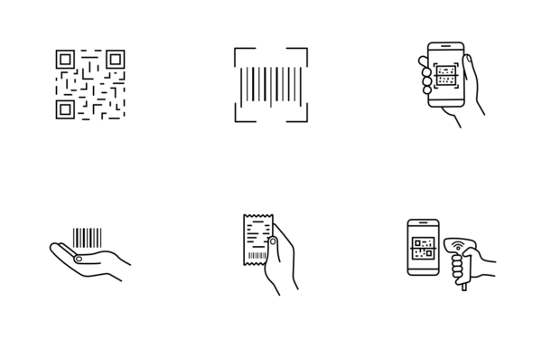 barcode linear outline