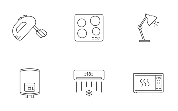 household linear outline