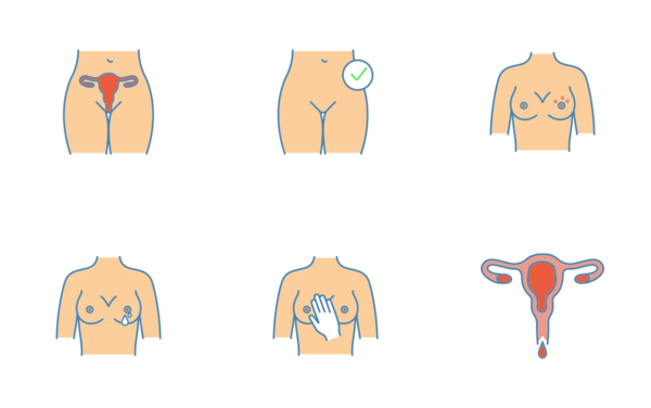 womens health blue filled outline