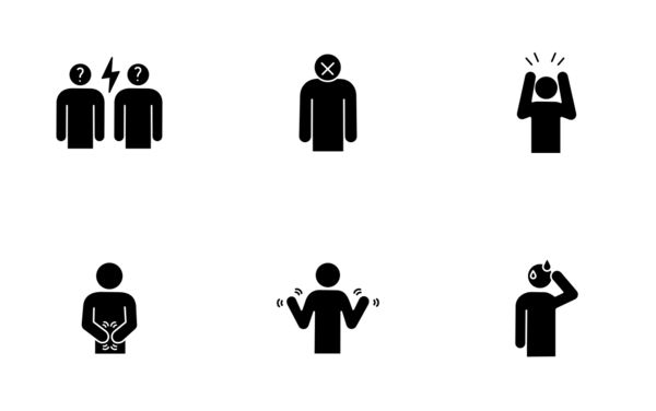 stress glyph silhouettes stress glyph silhouettes