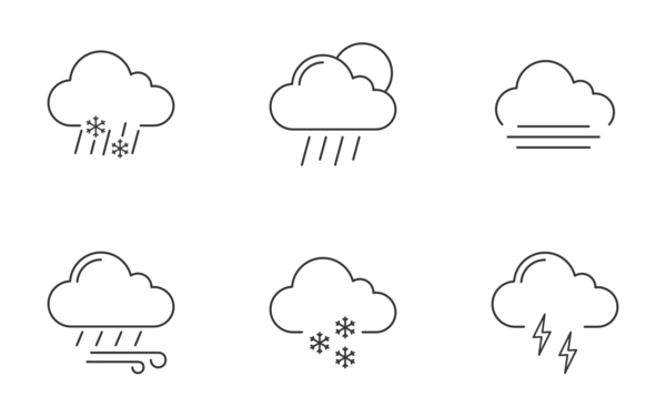 weather linear outline weather linear outline